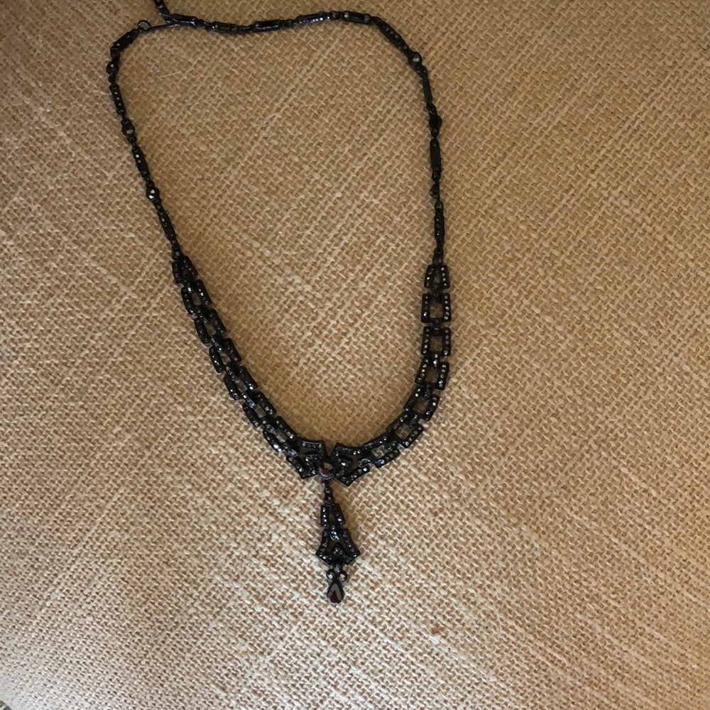 Black Statement Chocker Necklace - image 5